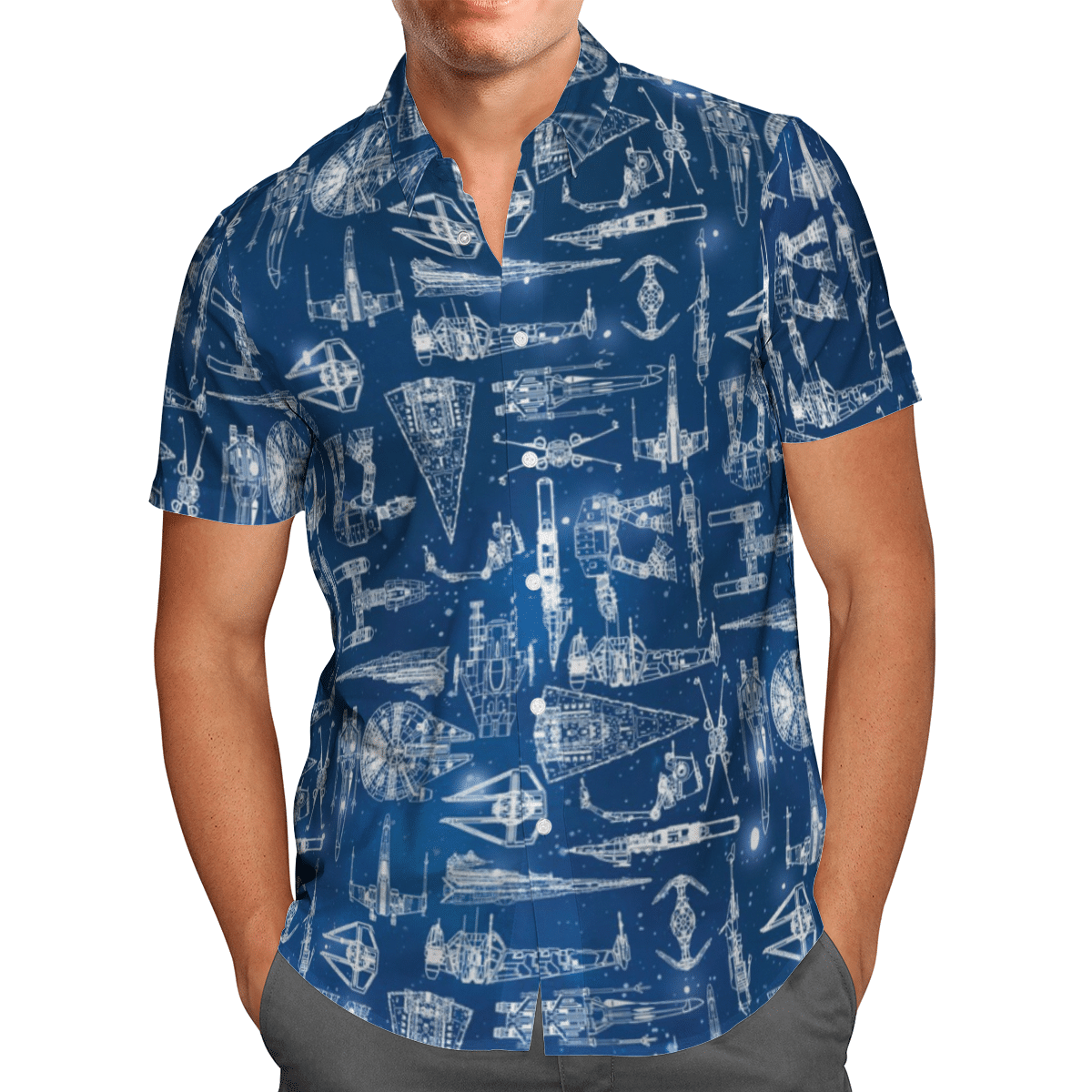 Star wars starships hawaii shirt and short 1