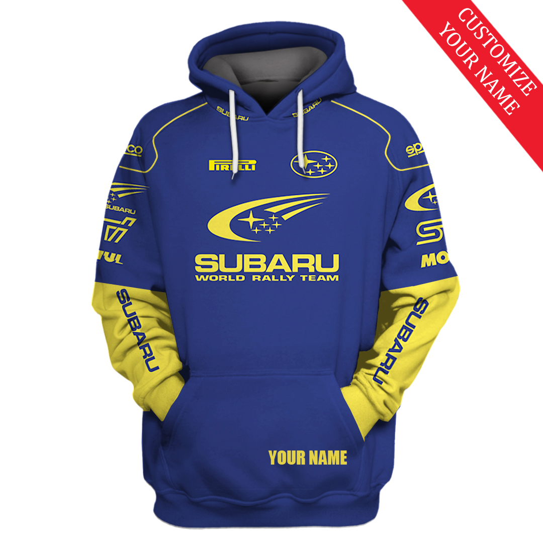 Subaru Motors Finance F1 racing custom name 3d hoodie and shirt