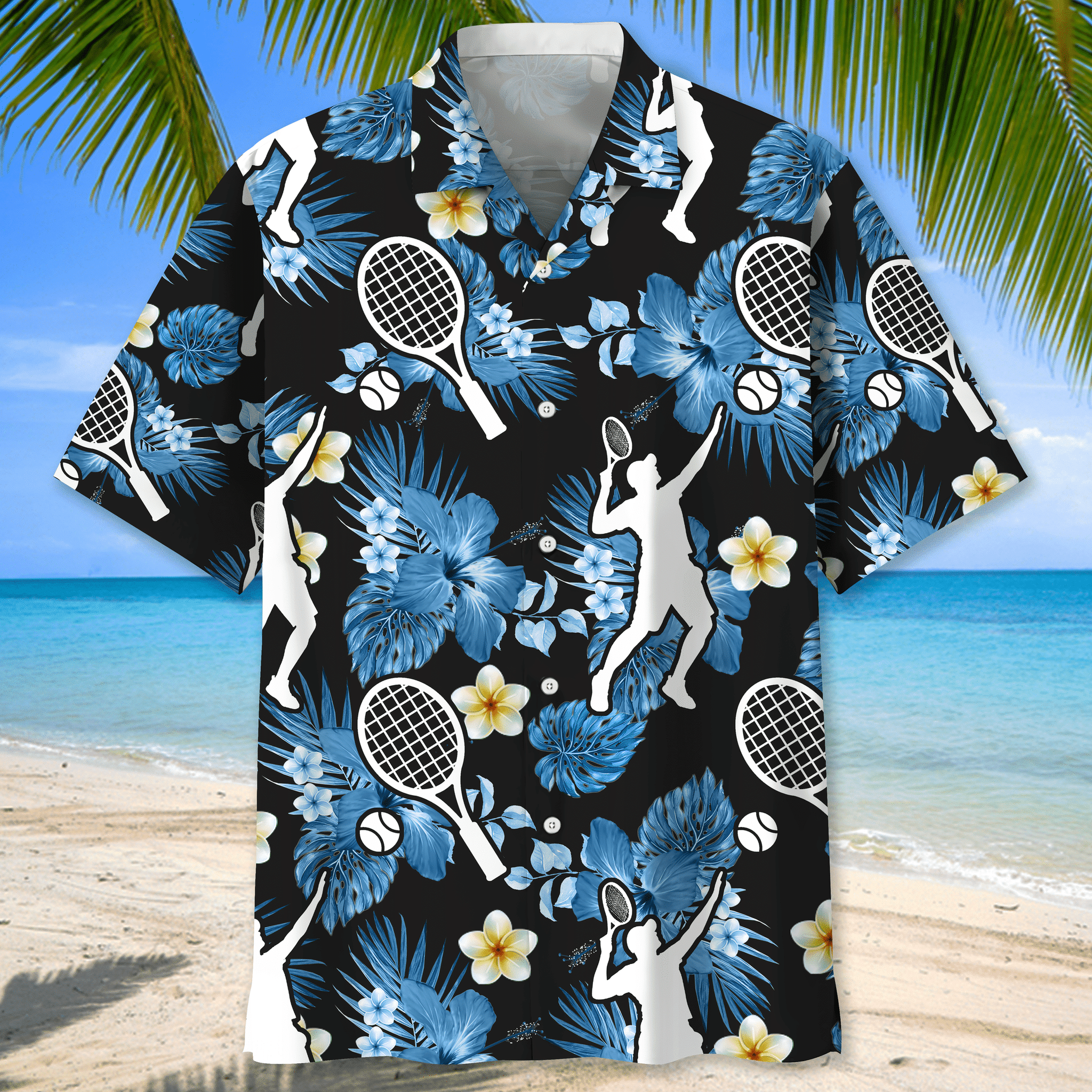 Tennis nature Hawaiian shirt and short 1