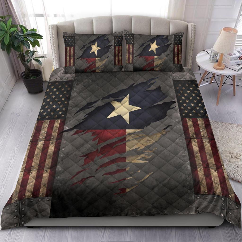 Texas Bedding Set American Flag Comforter Patriotic State Texas Merchandise Gift For Patrotic1