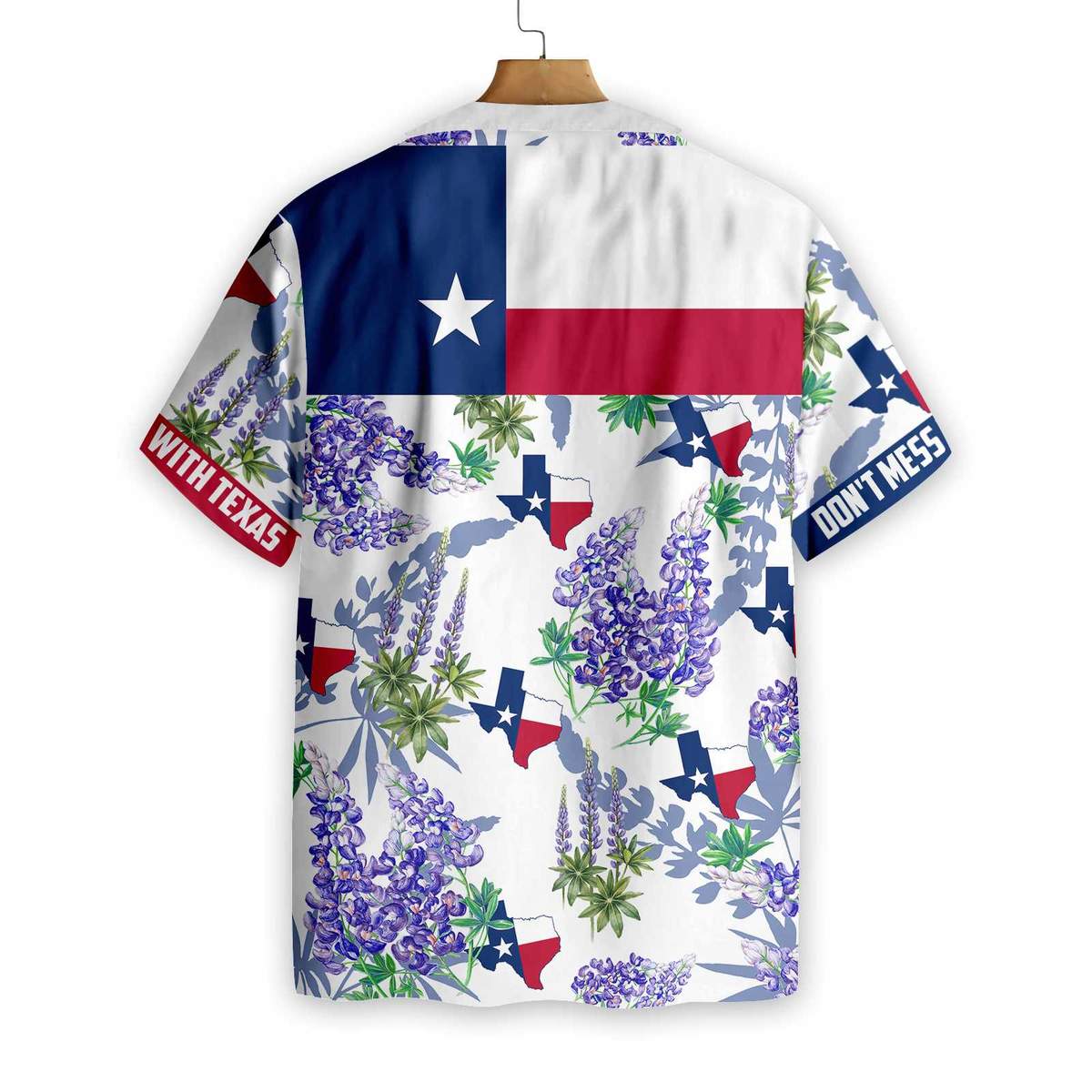 Texas Flag Bluebonnets Hawaiian Shirt2
