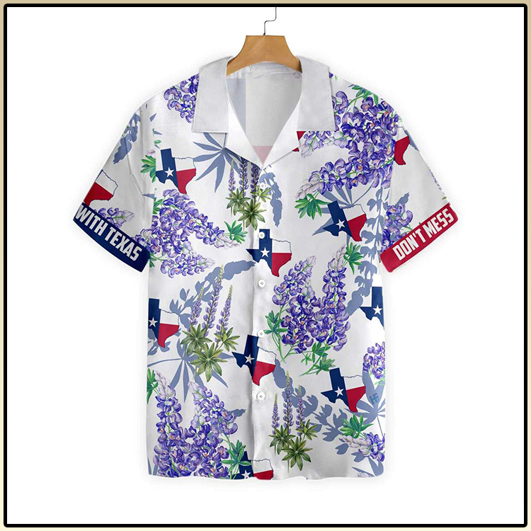 Texas Flag Bluebonnets Hawaiian Shirt3