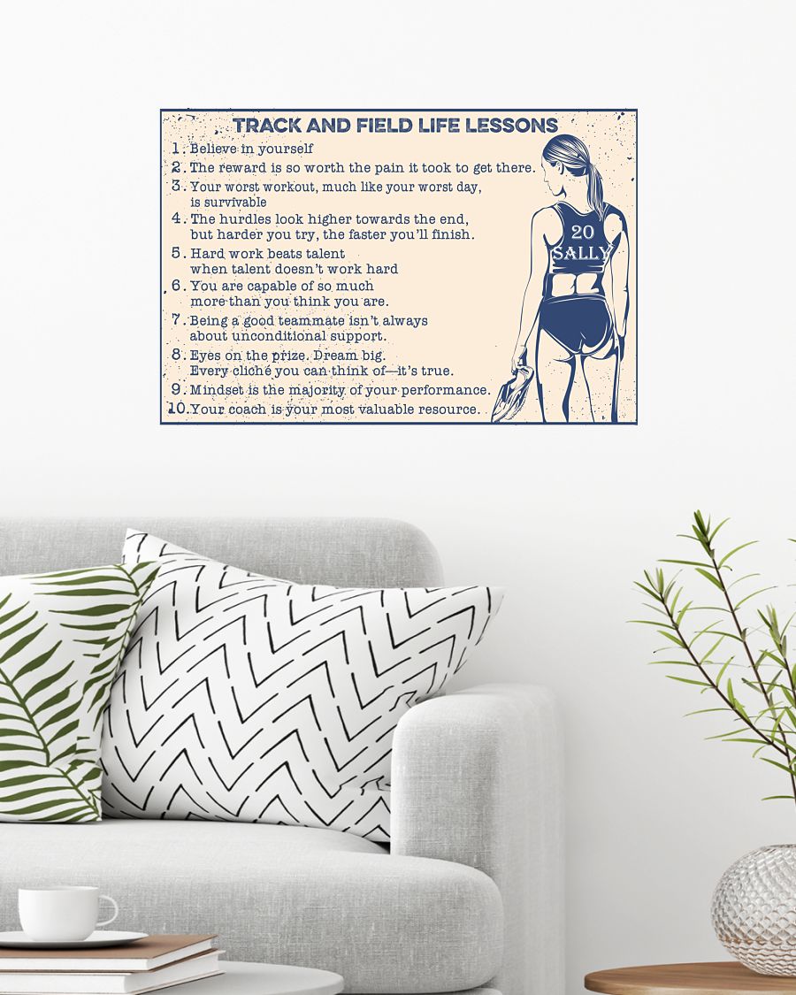 Track and field life lessons custom name and number poster 1 Copy