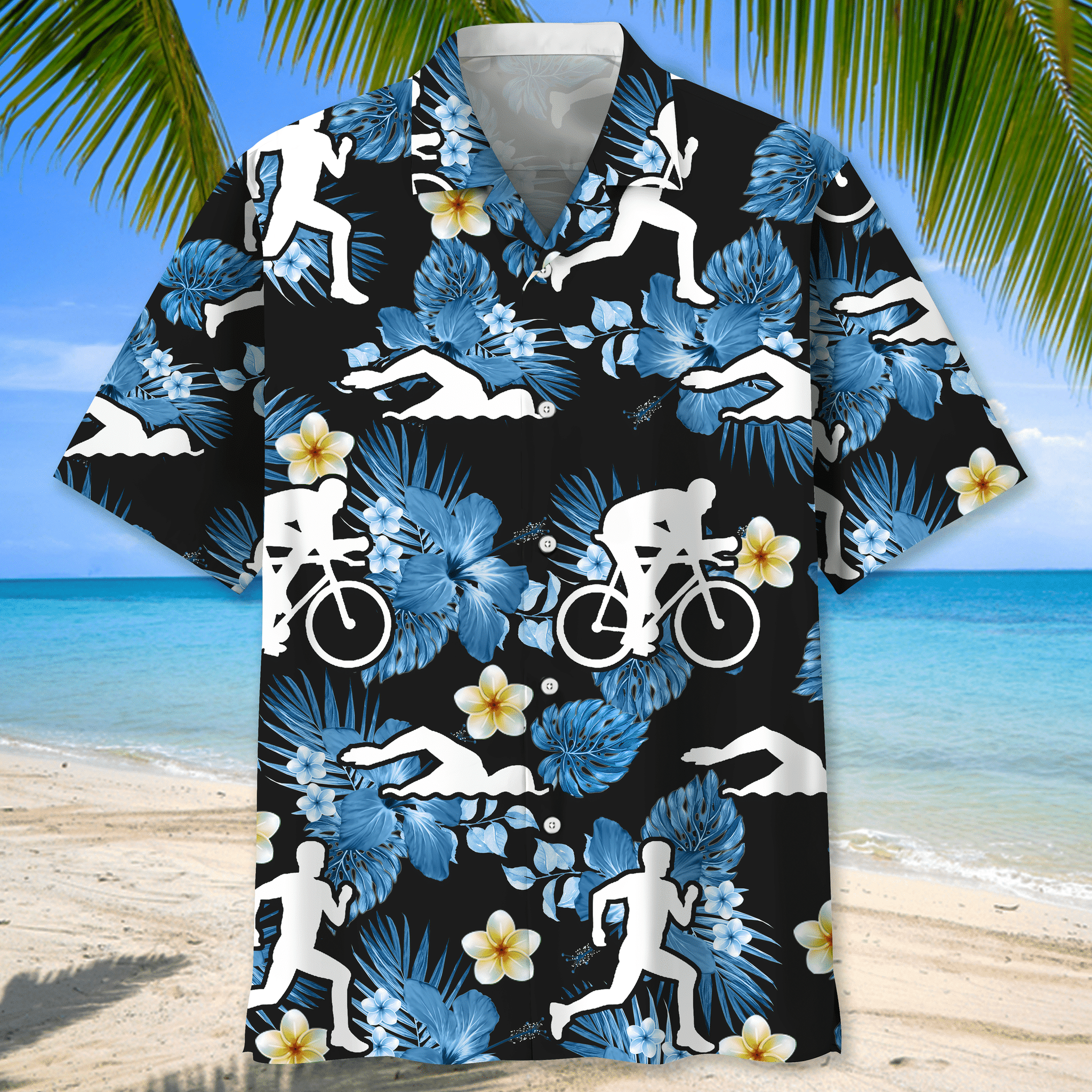 Triathlon nature Hawaiian shirt and short 1
