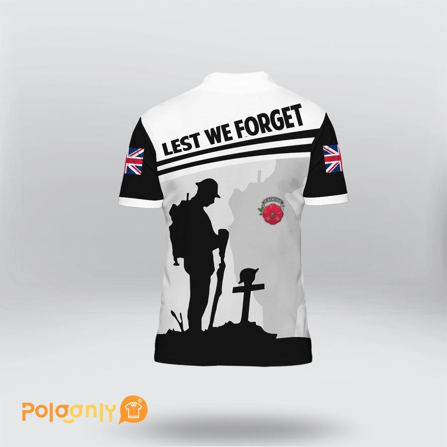 UK Veteran Lest We Forget Polo Shirt 1