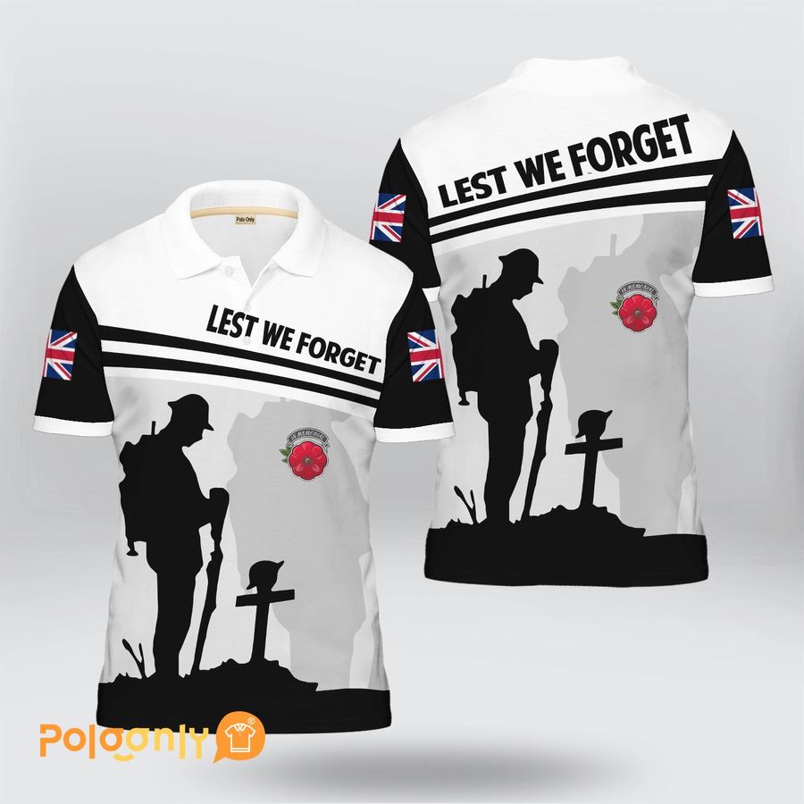 UK Veteran Lest We Forget Polo Shirt 2