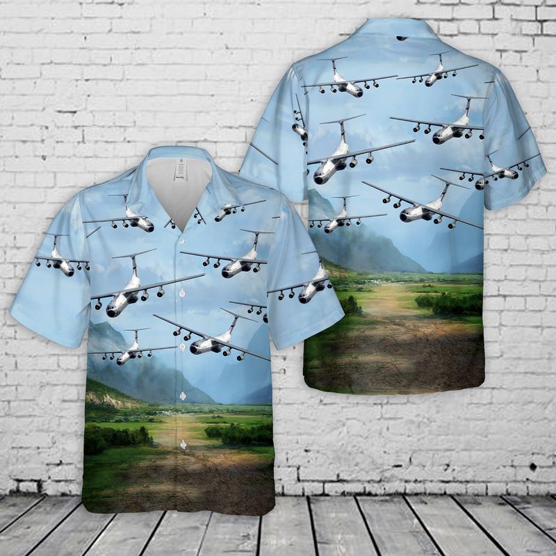 US Air Force Hanoi Taxi Lockheed C-141 Starlifter Hawaiian Shirt And Shorts