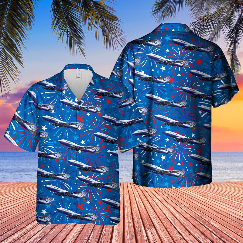US Airlines 4 Boeing 4th of July Hawaiian Shirt1