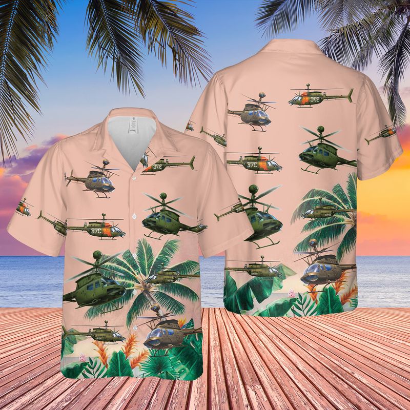 US Army Bell Kiowa Hawaiian Shirt and Shorts1