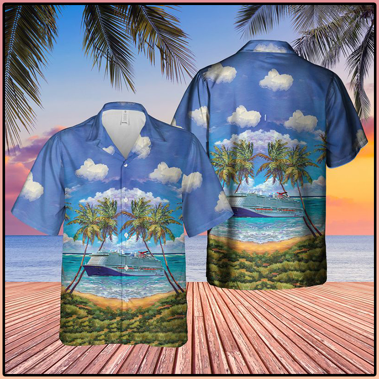 US Cruise Ship Mardi Gras Caribbean Hawaiian Shirt and Short3 1