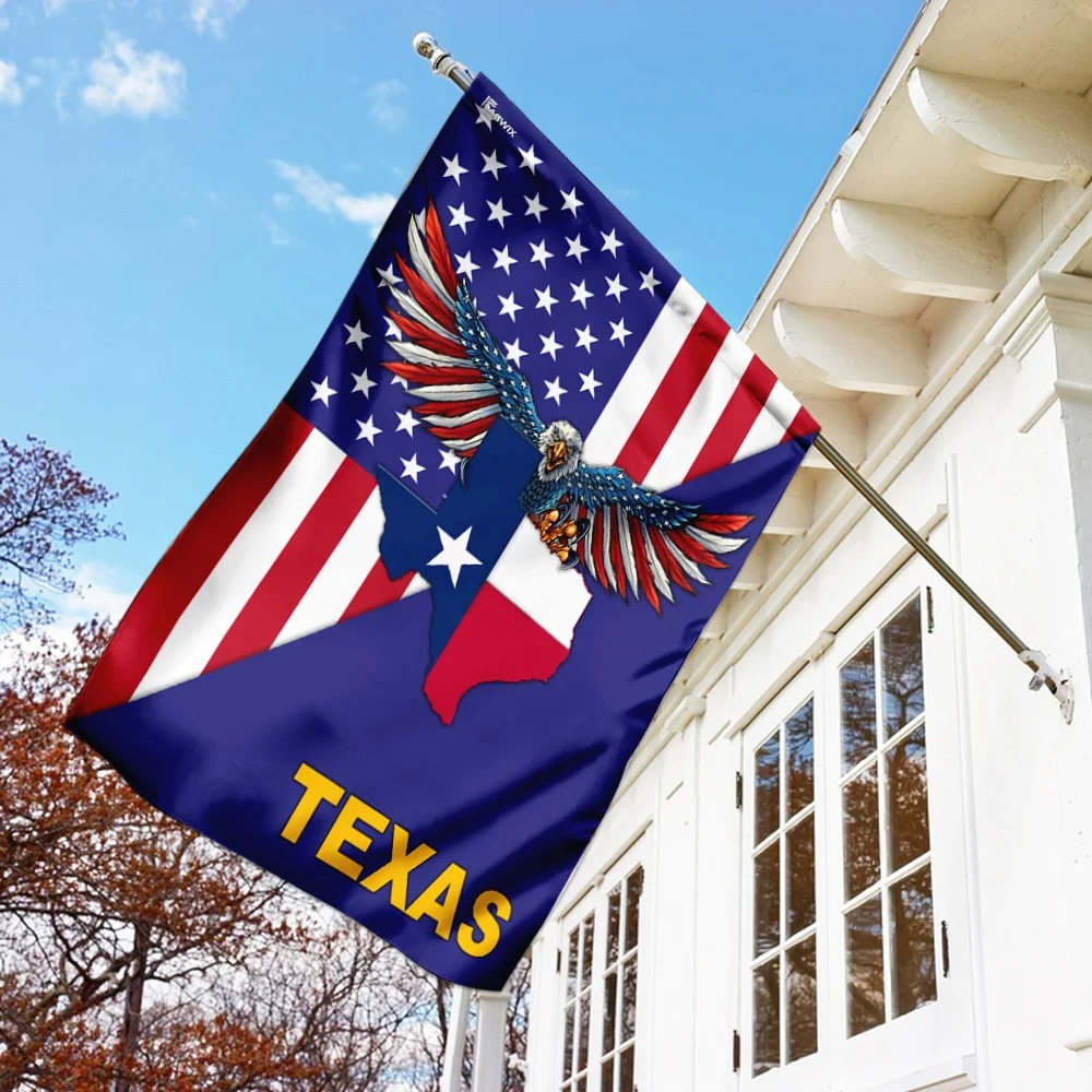 US State Texas American Eagle Flag 1
