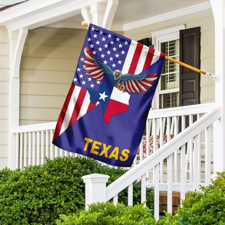 US State Texas American Eagle Flag 3
