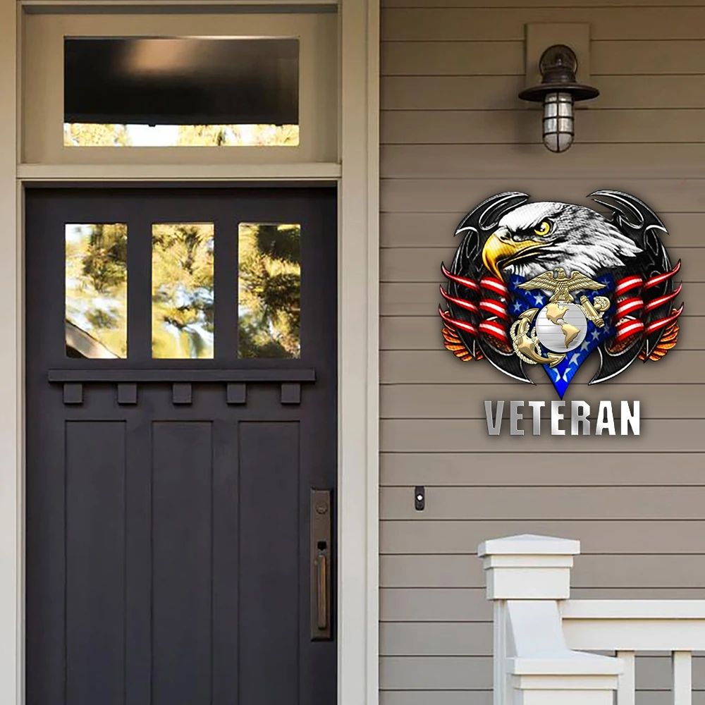United States Marine Corps Veteran Metal Sign
