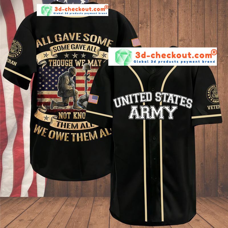 Veteran all gave some some gave all American flag baseball shirt