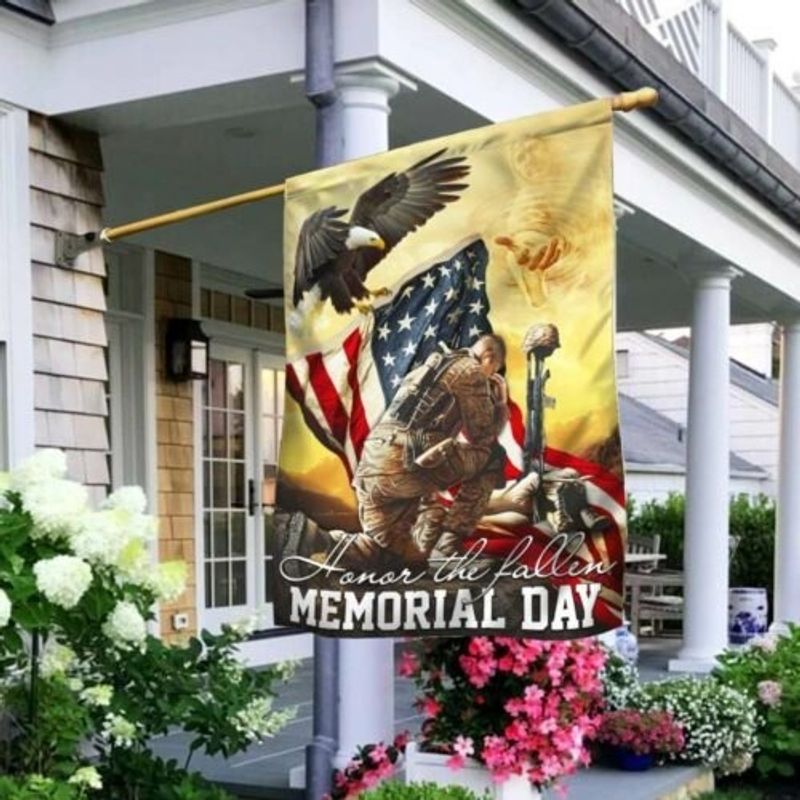 Veteran eagle American honor the fallen memorial day flag1