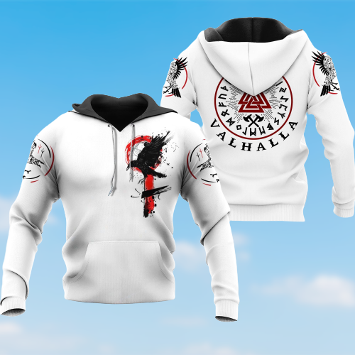 Viking raven Eagle never more 3d hoodie and shirt 2