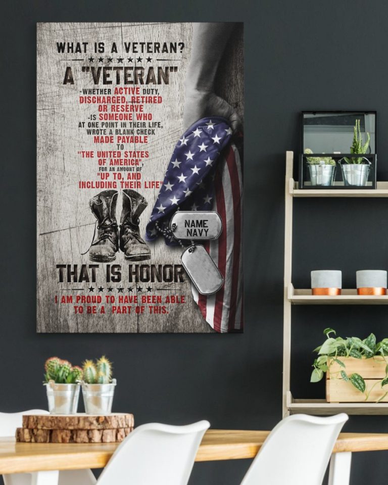 What is a Veteran that is honnor custom name canvas 2