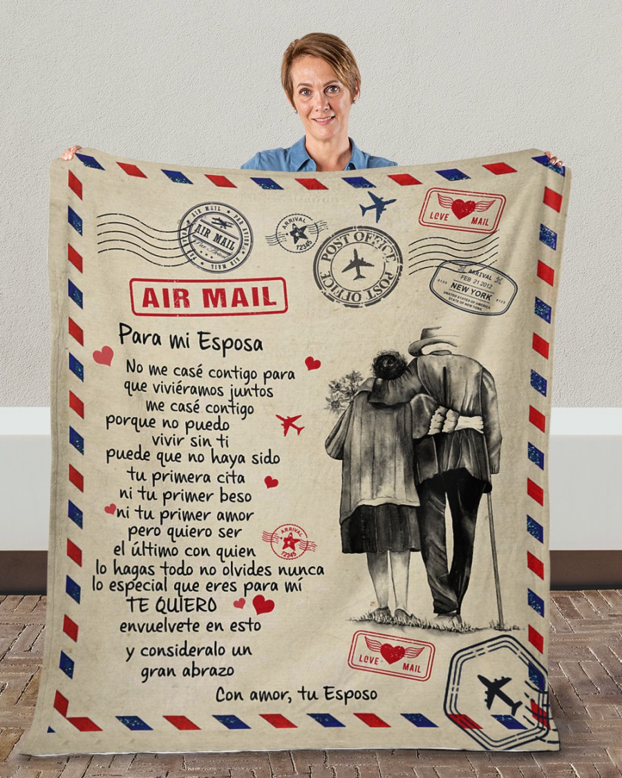Air mail Para mi esposa Fleece Blanket