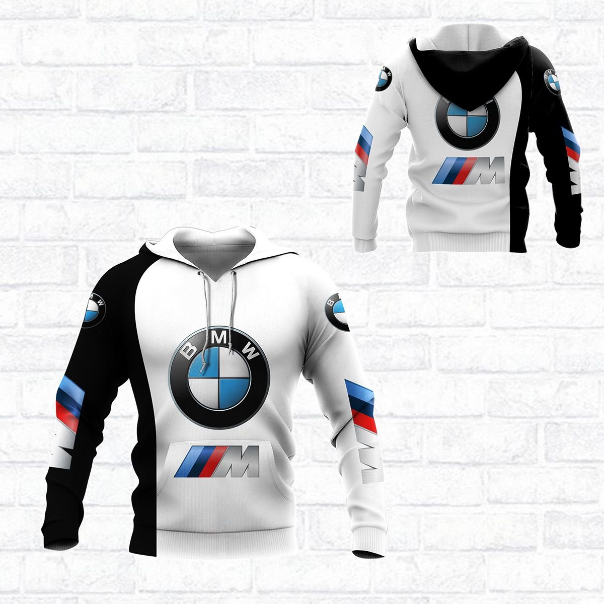 BMW 3d all over printed hoodie and t shirt 3