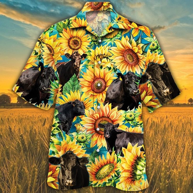 Black Angus Cattle Hawaiian shirt 4