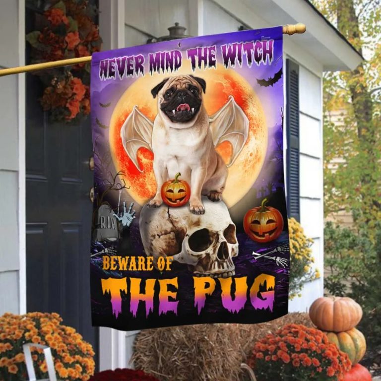 Halloween Never mind the witch brave of the pug flag 1