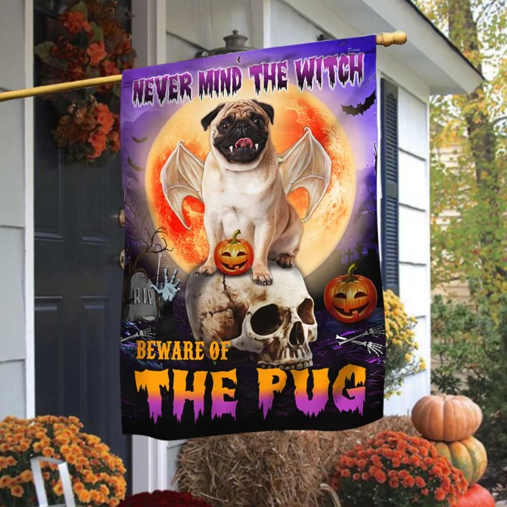 Halloween Never mind the witch brave of the pug flag 1