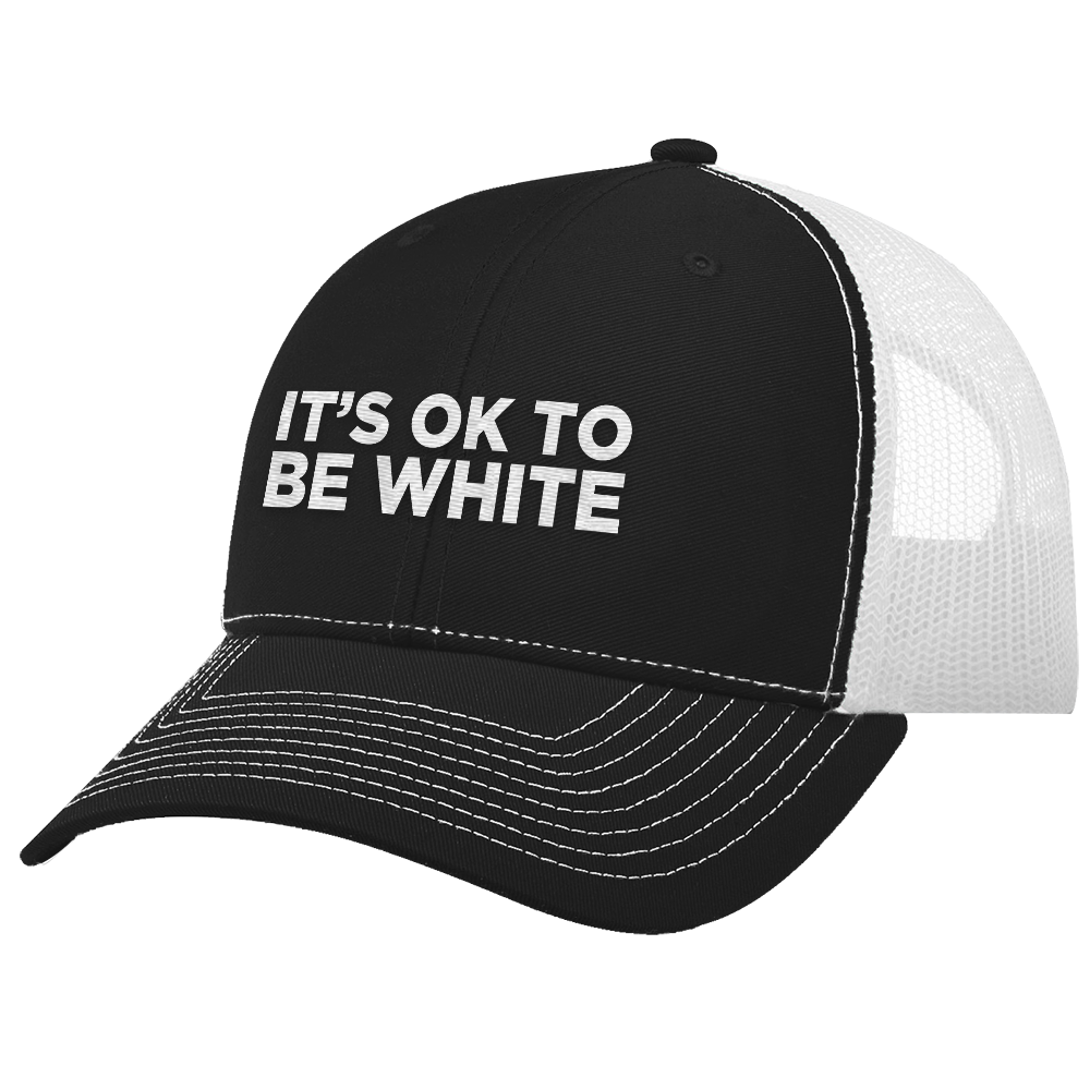 Its Okay To Be White Trucker cap hat 1