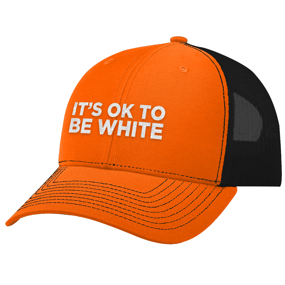 Its Okay To Be White Trucker cap hat