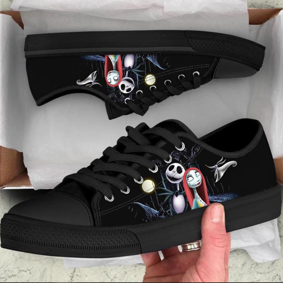 Jack Skellington and Sally Women Low Top Shoes