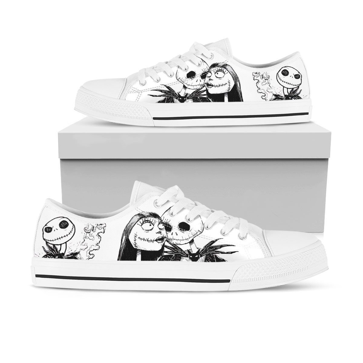 Jack Skellington and Sally low top shoes 1.1