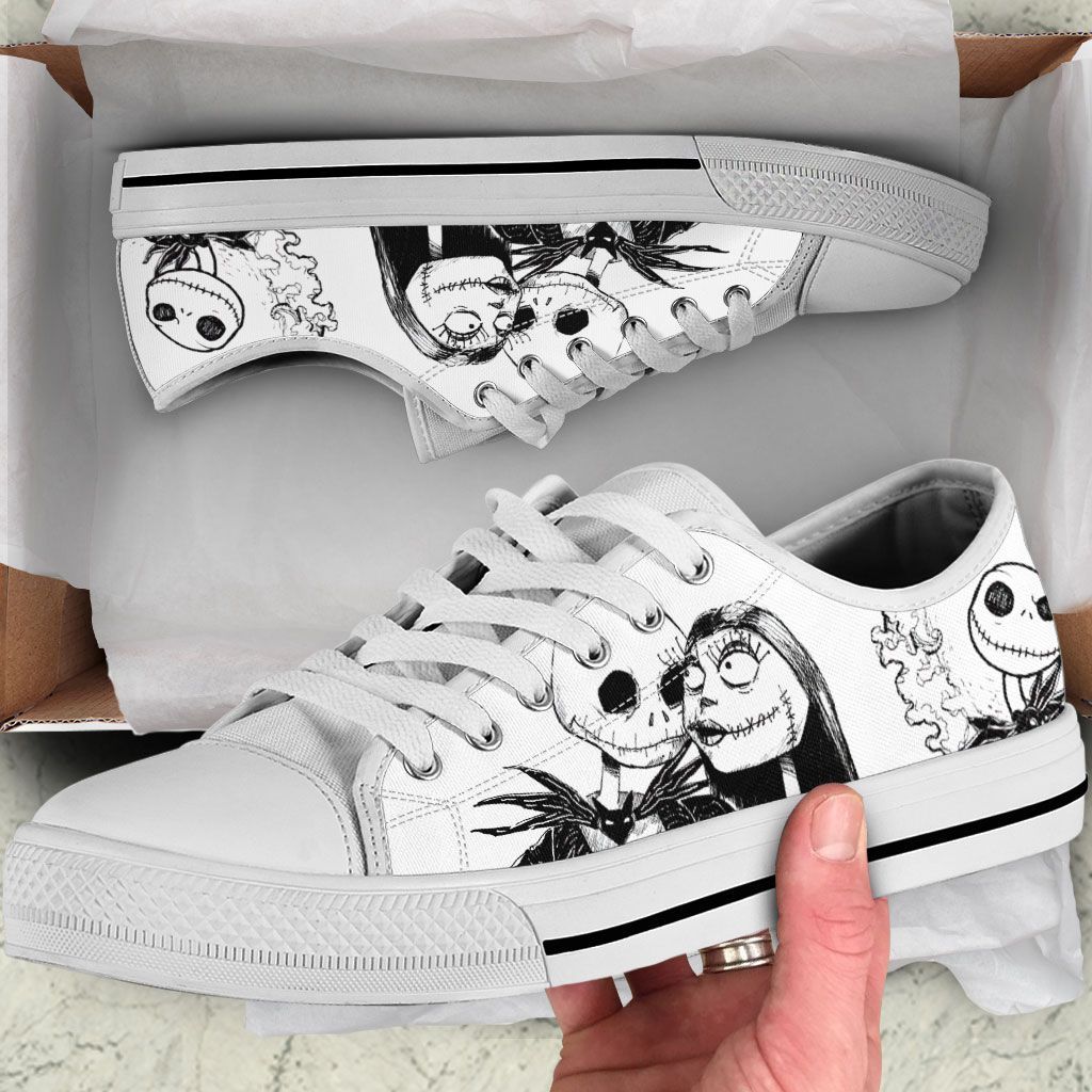 Jack Skellington and Sally low top shoes 1