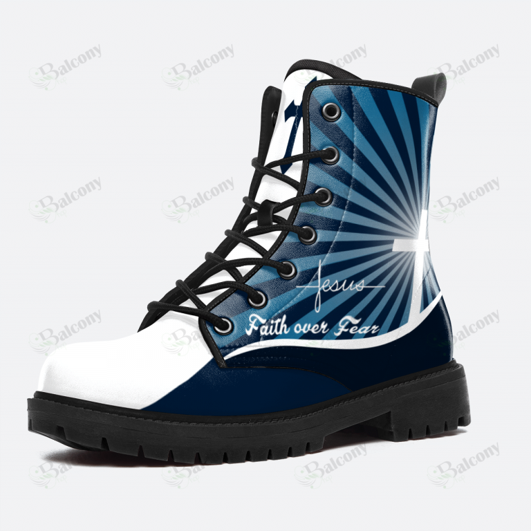 Jesus faith over fear leather Timberland Boot 3