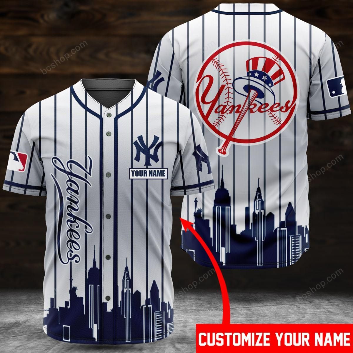 NYC Yankees custom name baseball jersey 2