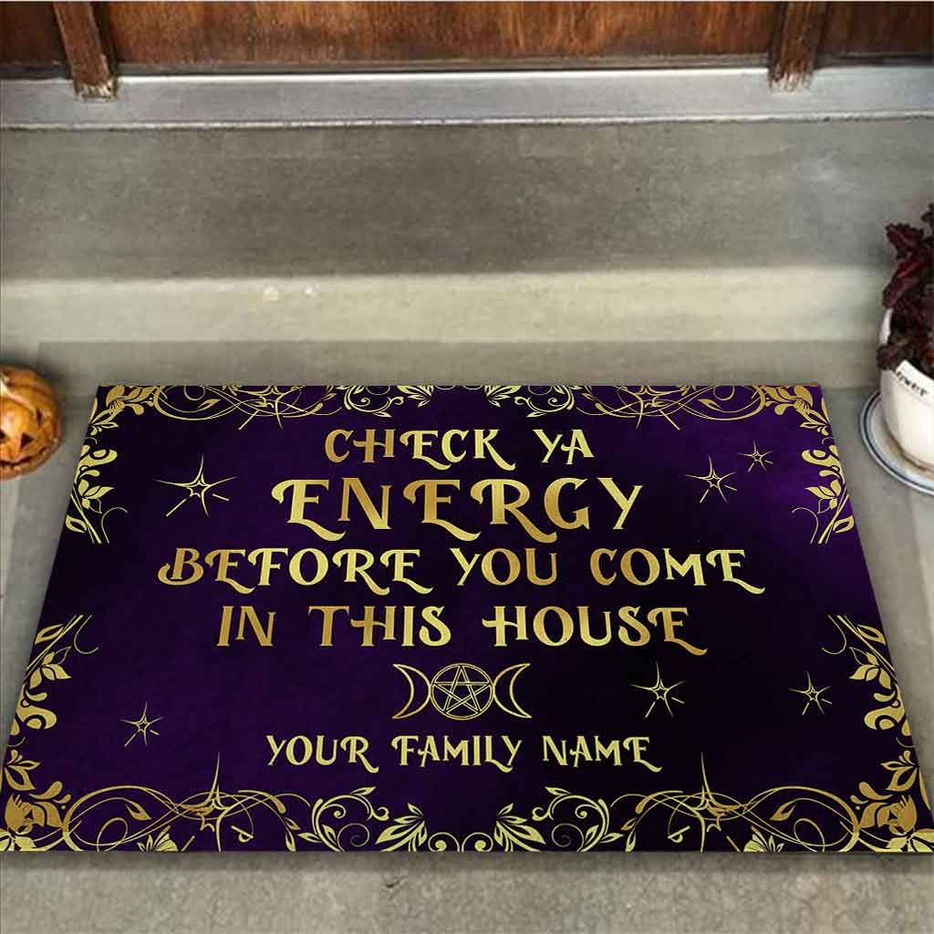 The witcher check ya energy before you come in this house custom name doormat 1