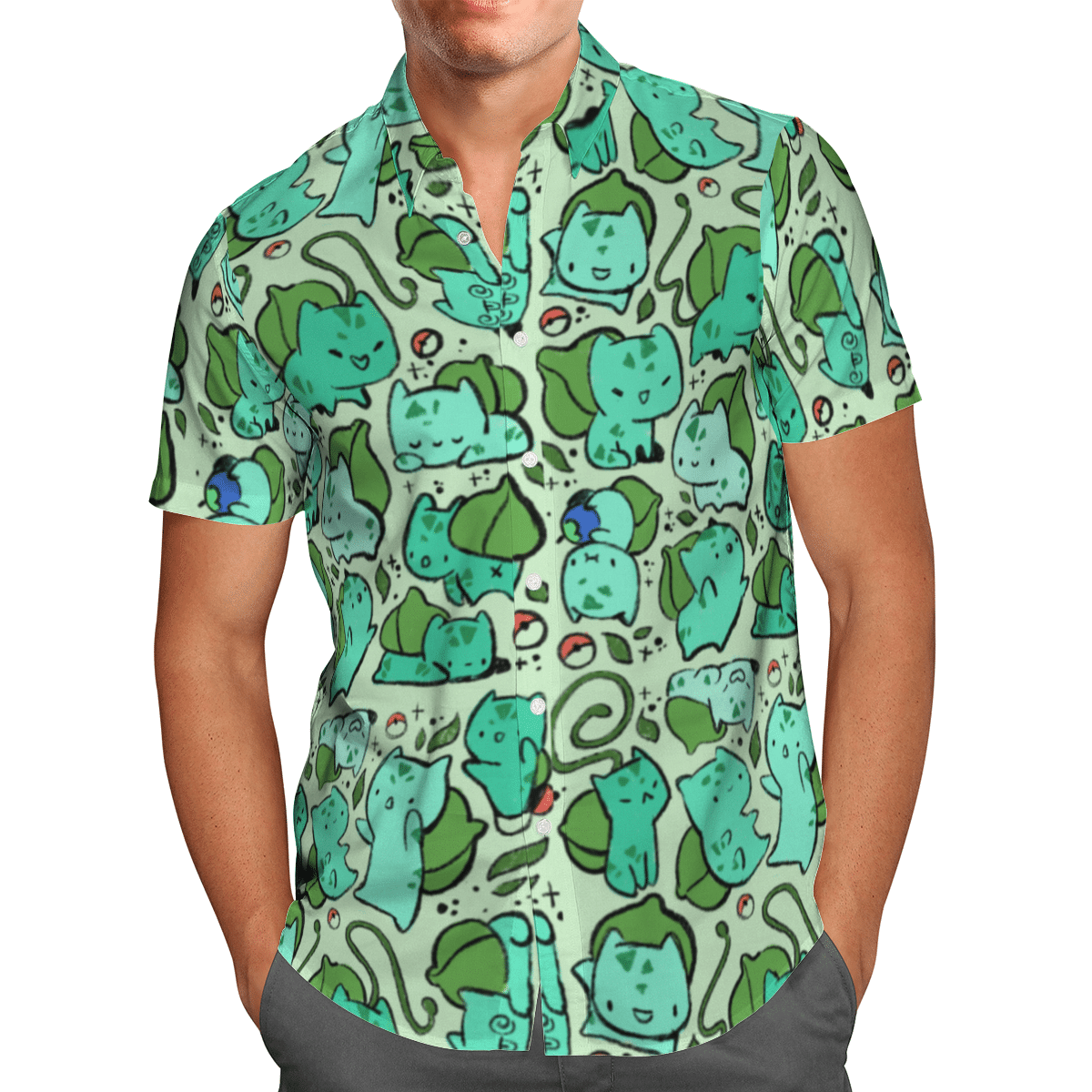 Bulbasaur hawaiian shirt and short 1
