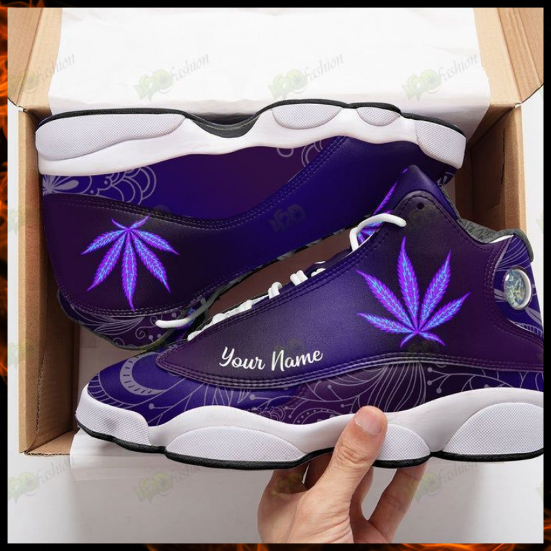 weed psychedelic personalized air jordan 13 shoes 1