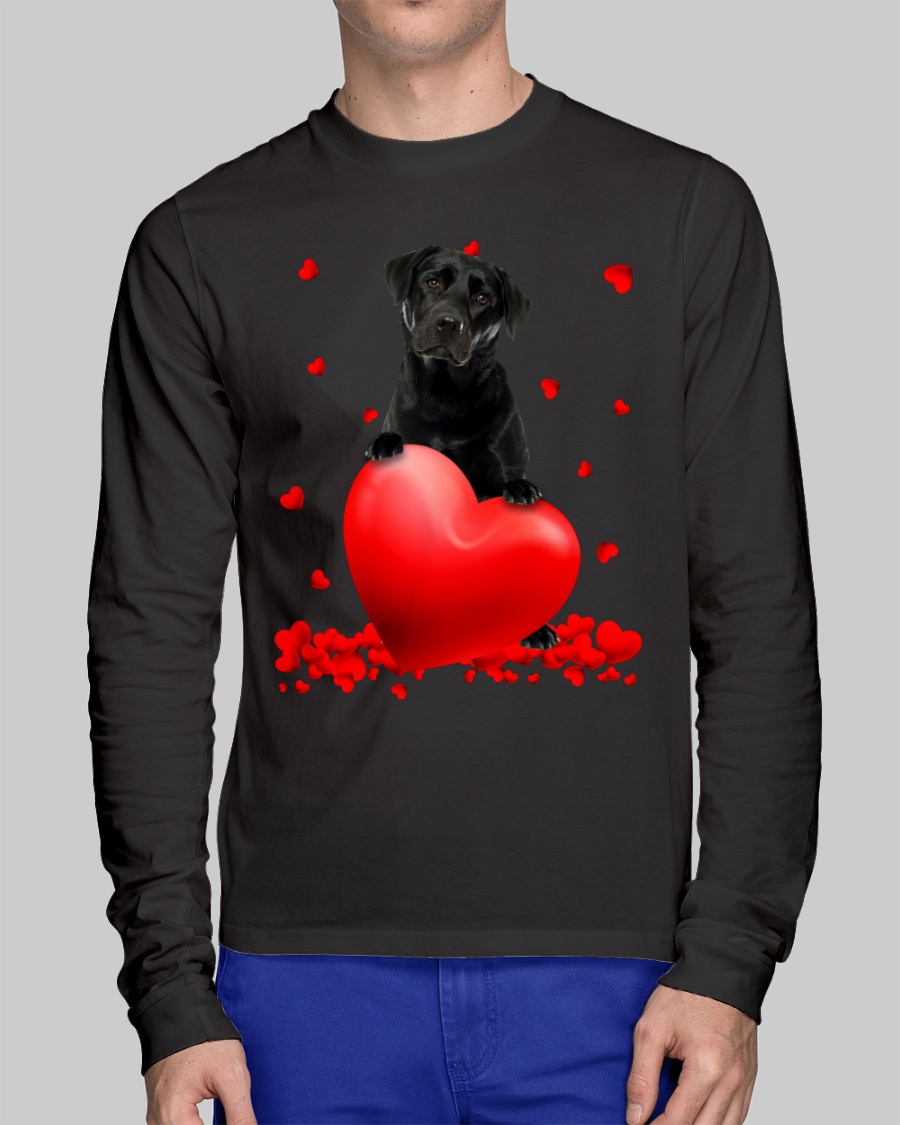 Black Labrador Valentine Hearts shirt hoodie 11