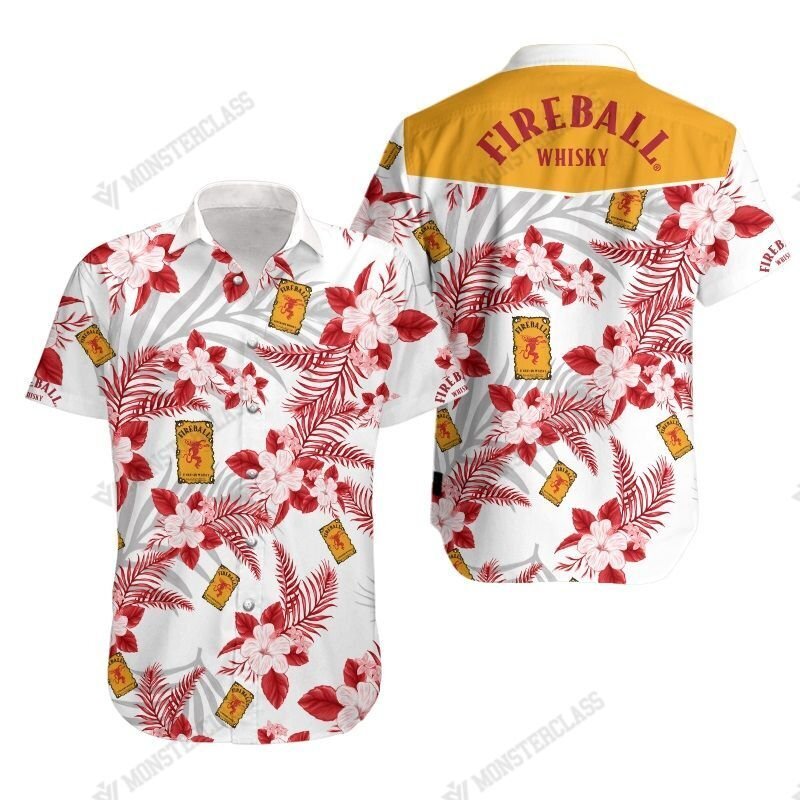 Fireball Whisky Hawaiian Shirt Short