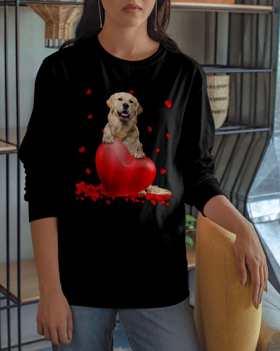 Golden Retriever Valentine Hearts shirt hoodie 11