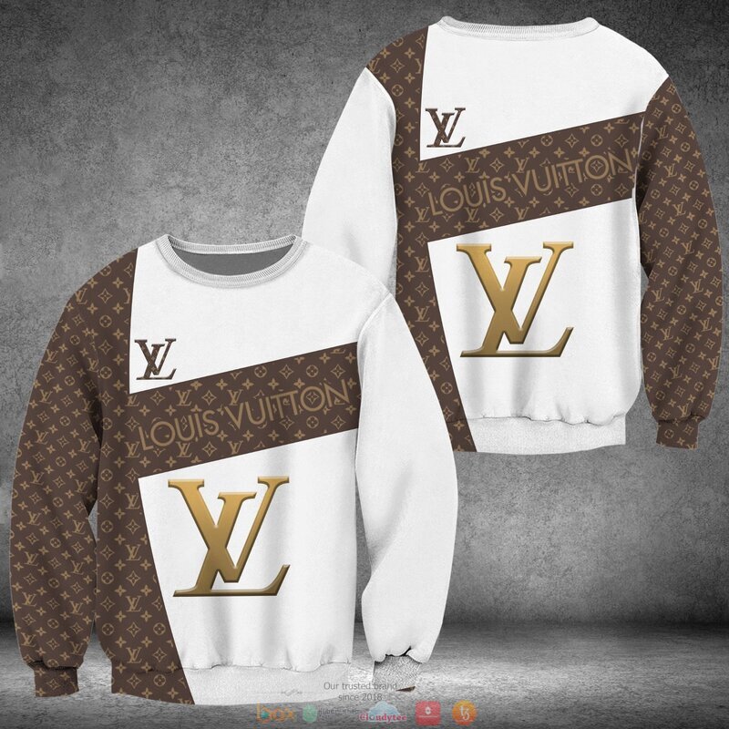 Louis Vuitton LV brown Caro pattern white Polo Shirt • Kybershop