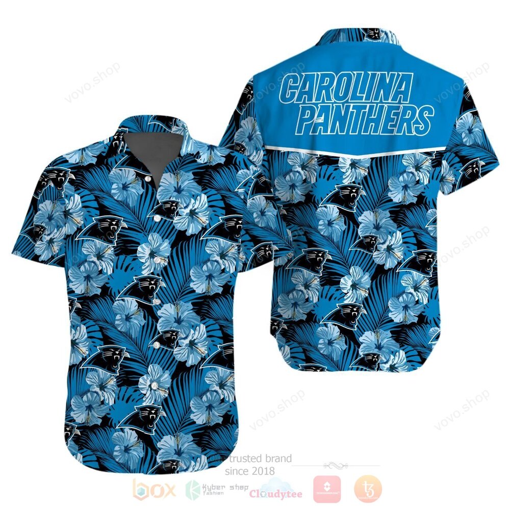 NFL Carolina Panthers Hawaiian Shirt Short 1