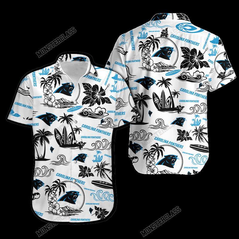 NFL Carolina Panthers Island Hawaiian Shirt Short