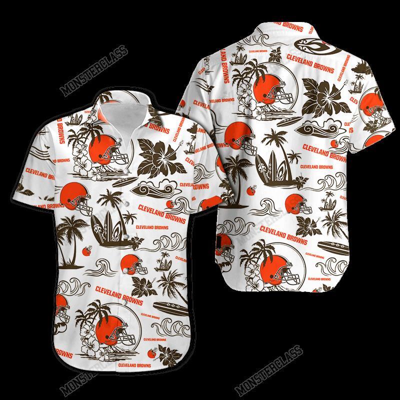 NFL Cleveland Browns Island Hawaiian Shirt Short