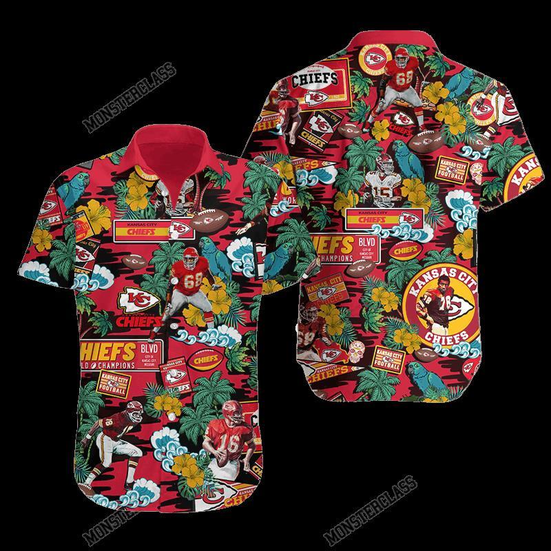 NFL Kansas City Chiefs Tropical Hawaiian Shirt Short