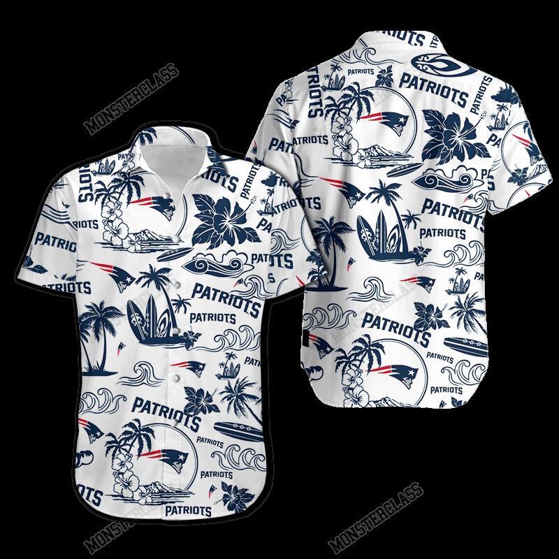 NFL New England Patriots Island Hawaiian Shirt Short