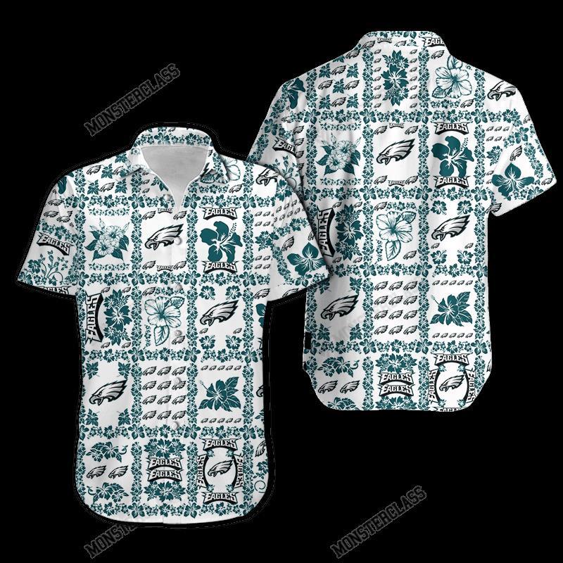 NFL Philadelphia Eagles Hibiscus Hawaiian Shirt Short