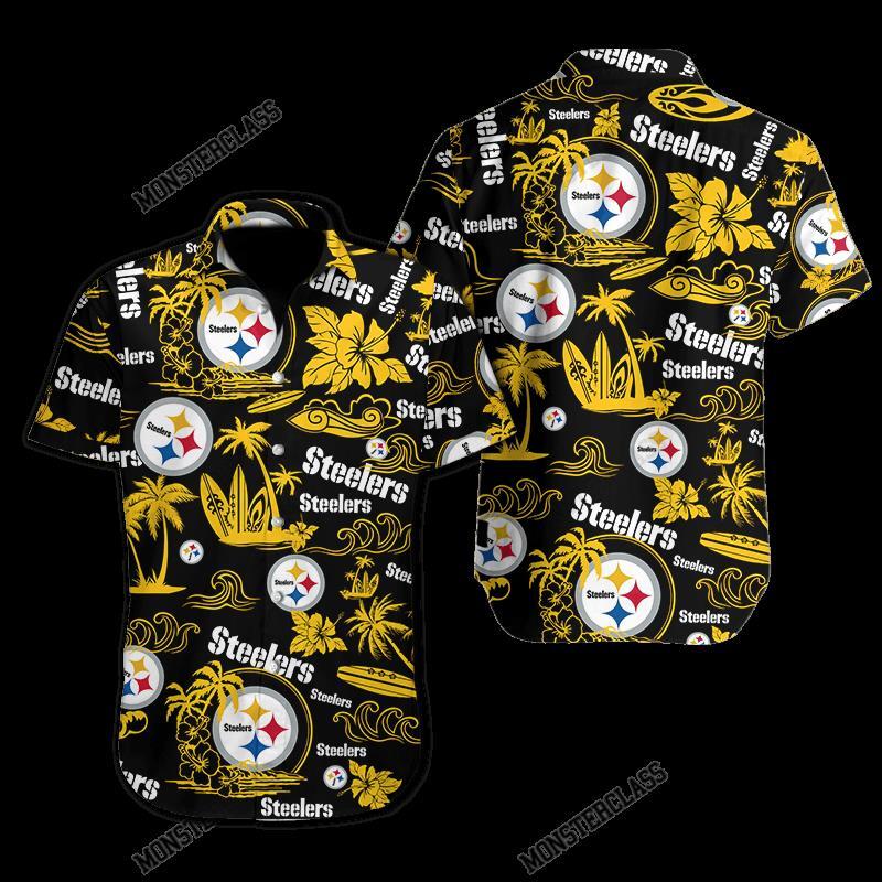 NFL Pittsburgh Steelers Island Hawaiian Shirt Short
