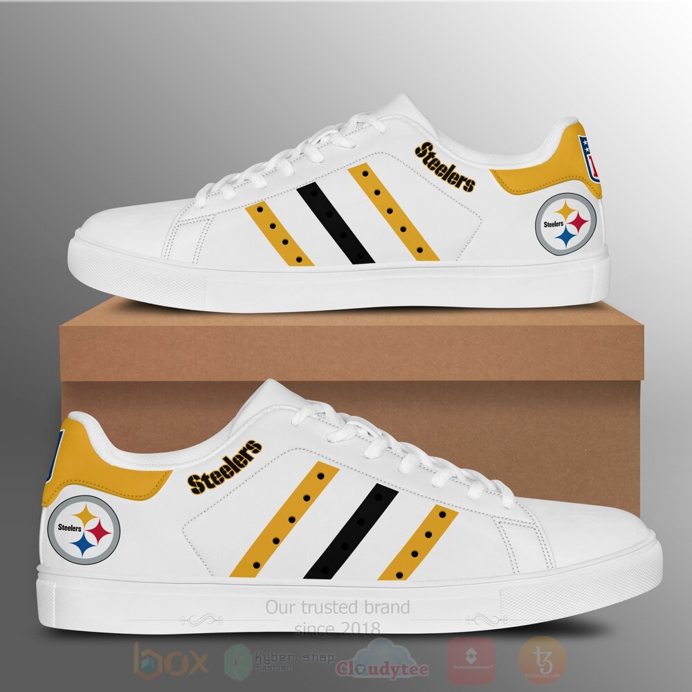 NFL Pittsburgh Steelers White Skate Shoes