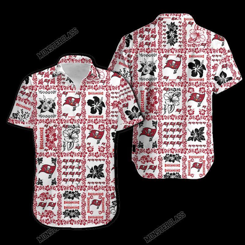 NFL Tampa Bay Buccaneers Hibiscus Hawaiian Shirt Short