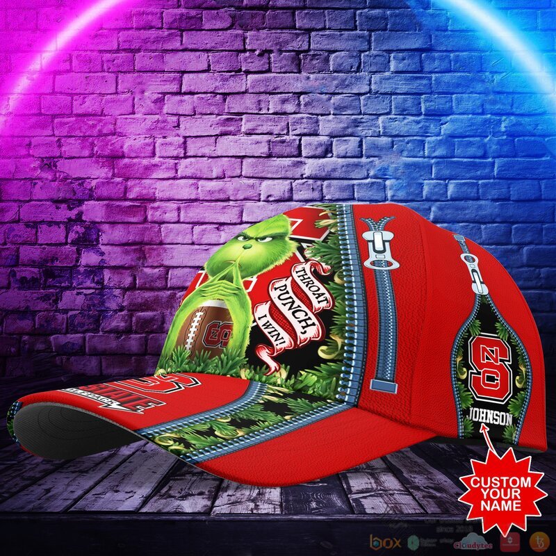 Personalized Grinch NC State Wolfpack NCAA Custom Cap 1